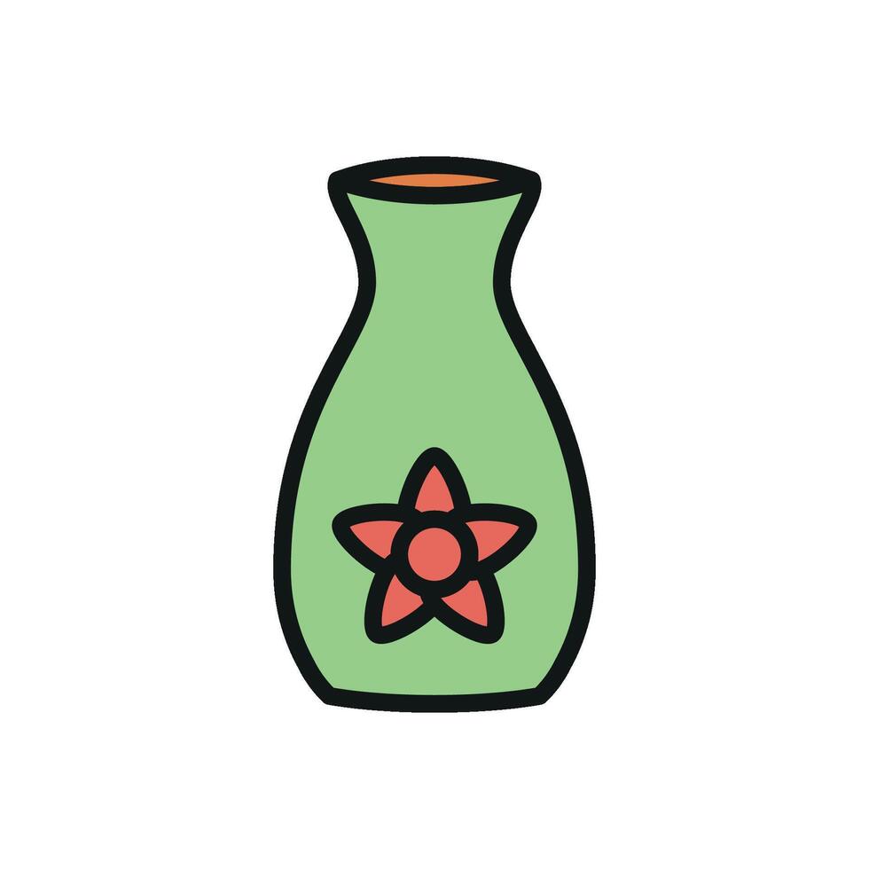 A Vase icon with a sleek and modern design concept in a simple style vector