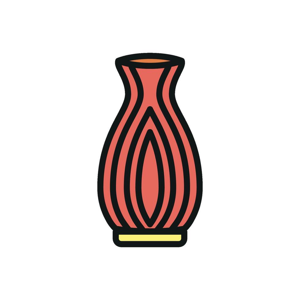 A Vase icon with a sleek and modern design concept in a simple style vector