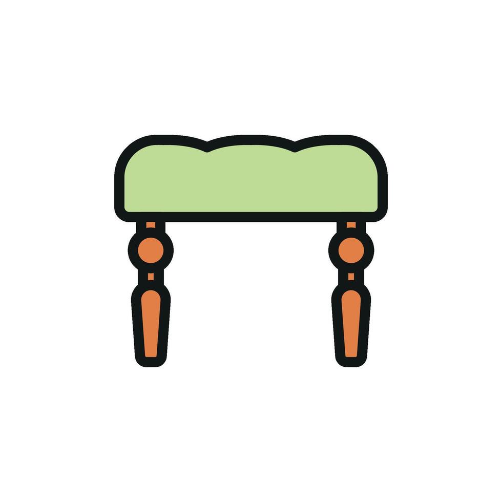A Chair sofa icon with a sleek and modern design concept in a simple style vector
