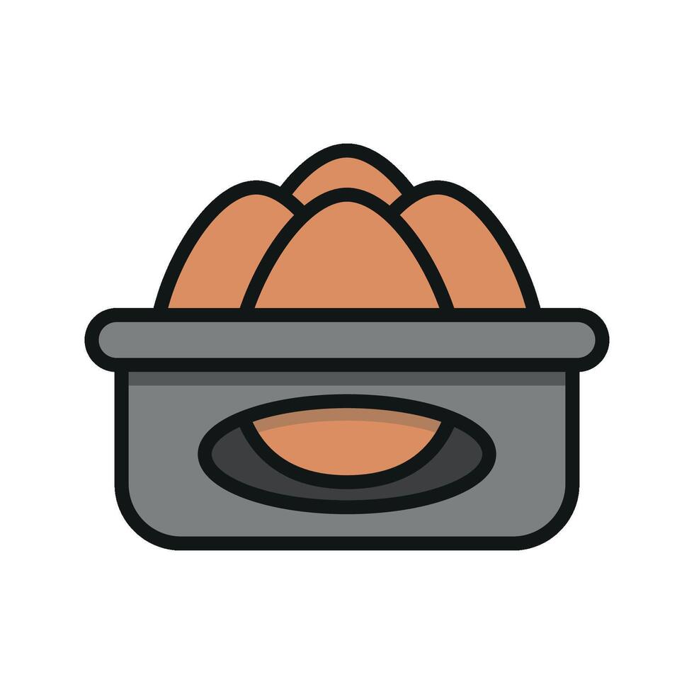 A egg food icon with a sleek and modern design concept in a simple style vector