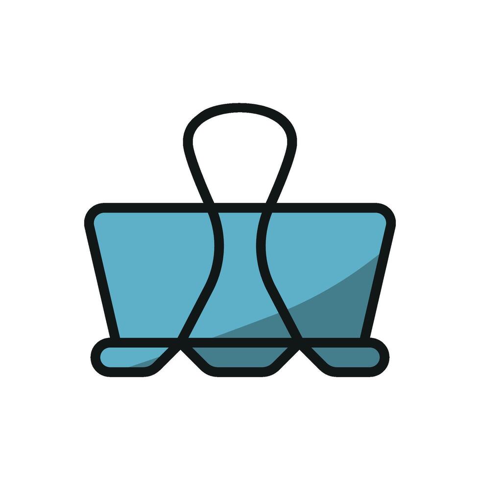 A Bulldog clip icon with a sleek and modern design concept in a simple style vector