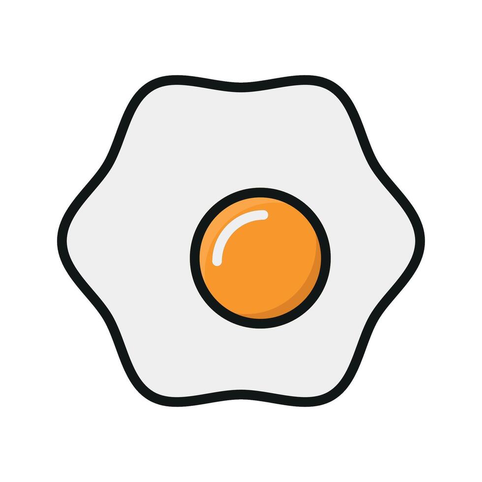 A egg food icon with a sleek and modern design concept in a simple style vector