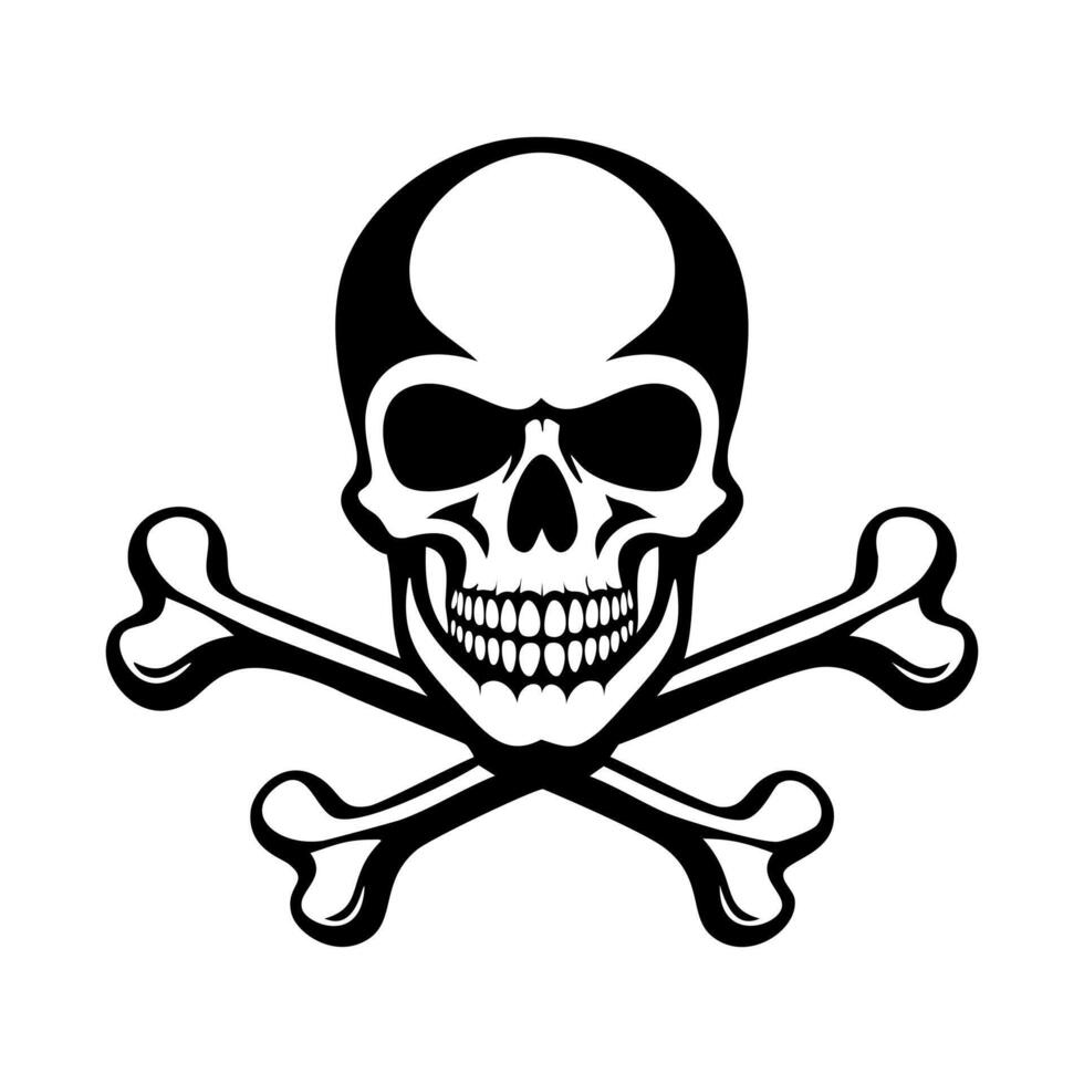 A skull and crossbones symbol on a white background vector