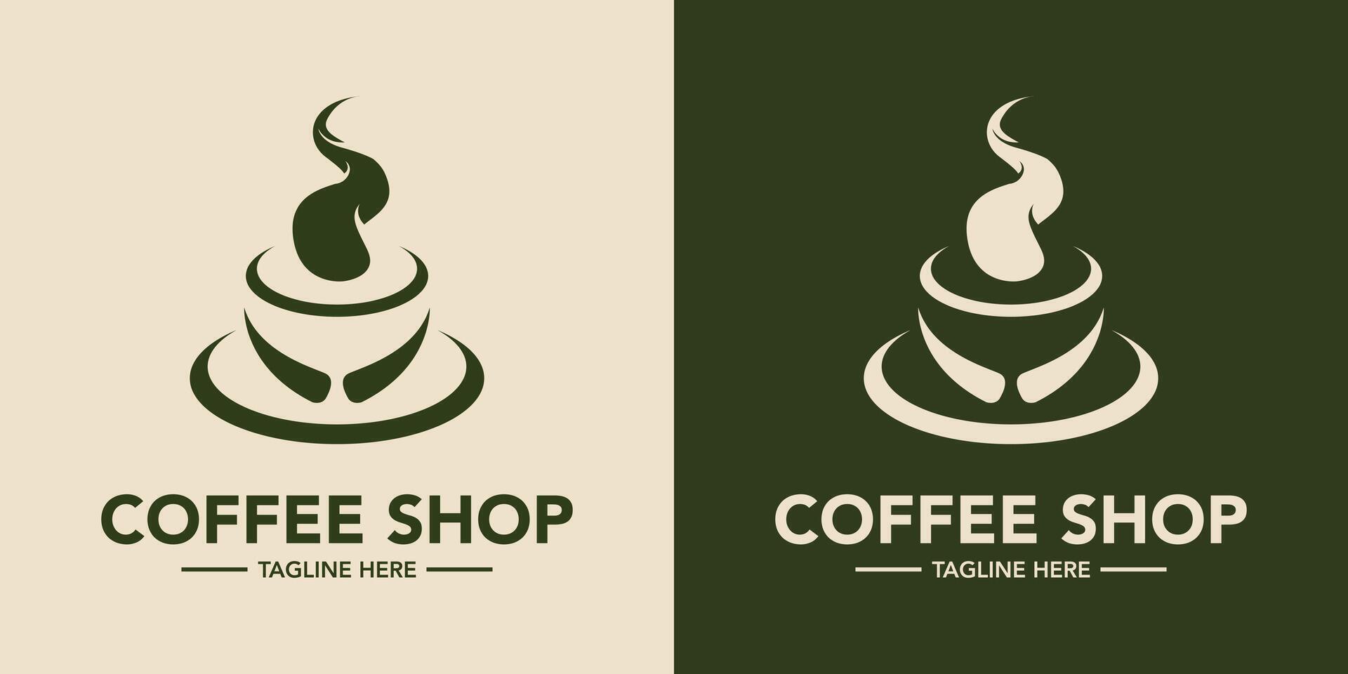 Coffee shop logo design illustration vector