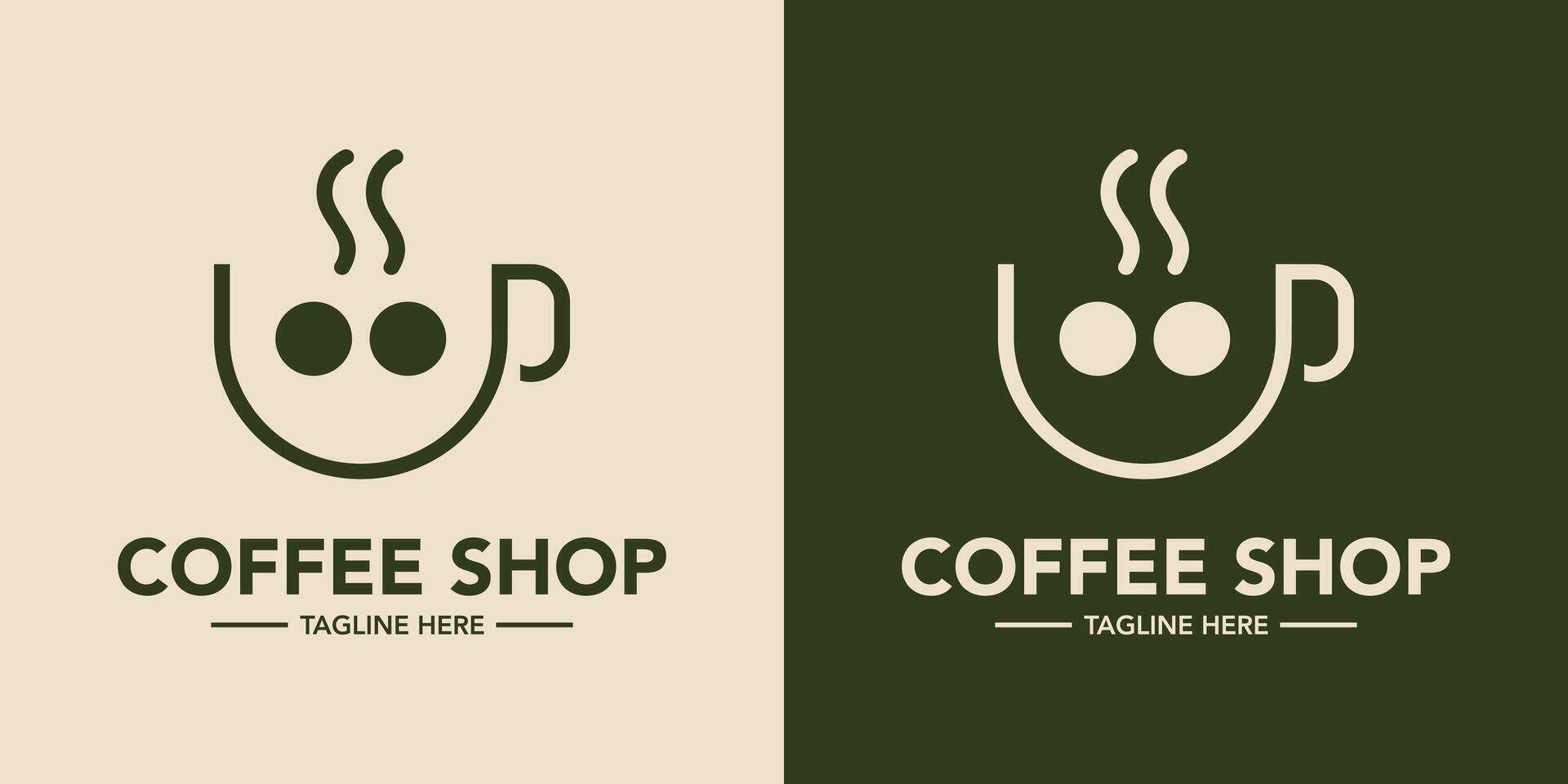 Coffee shop logo design template vector