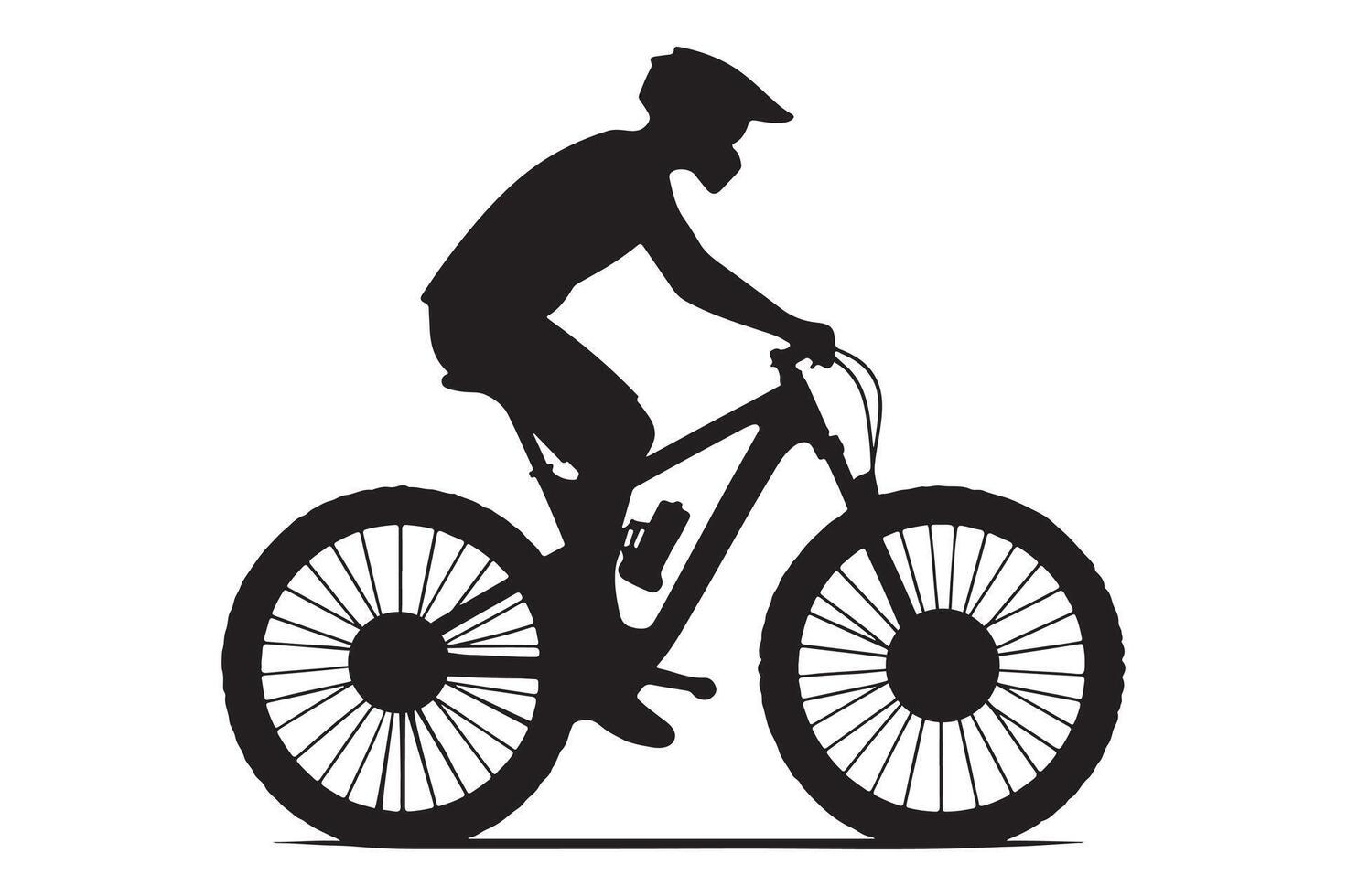 Cycling Silhouette Graphic Design vector