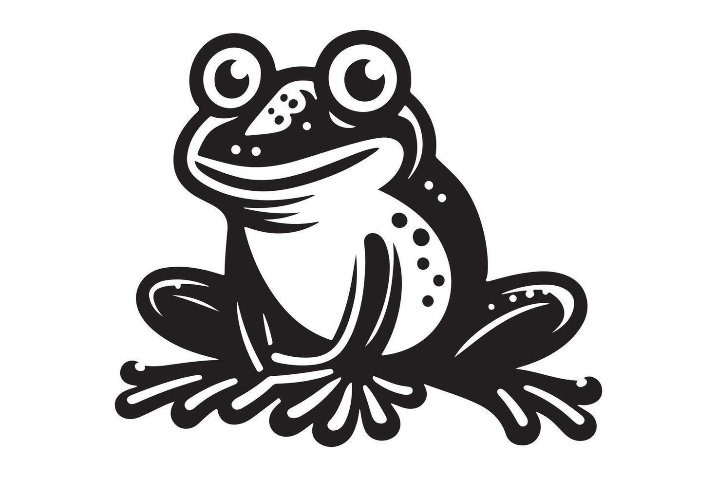 Frog Shape Silhouette Artwork vector