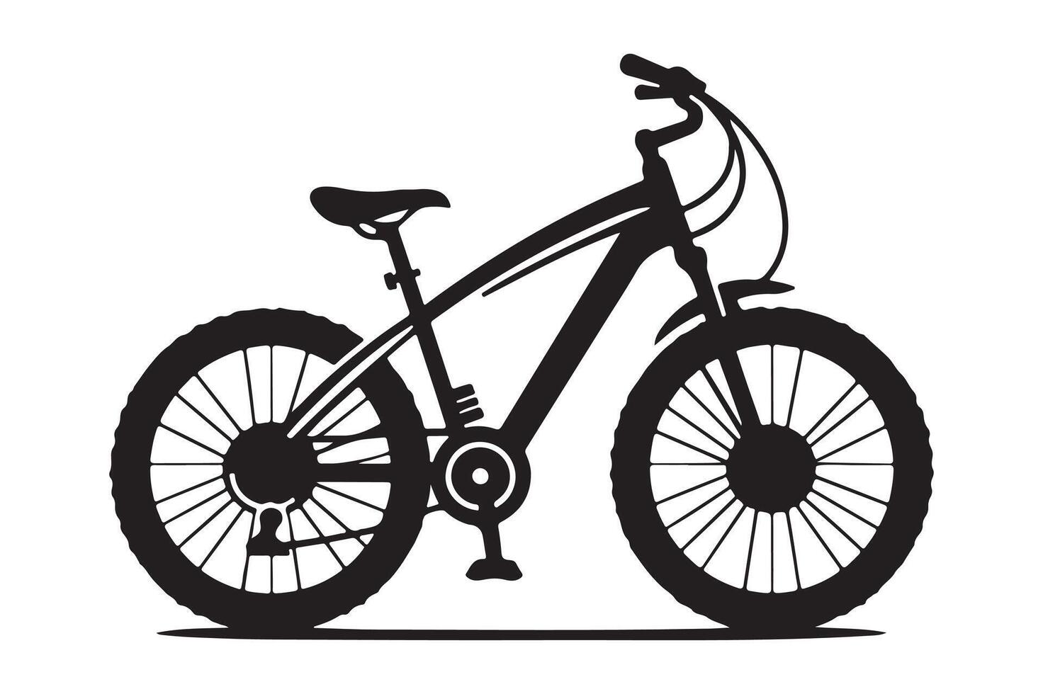 Cyclist Silhouette Art Design vector