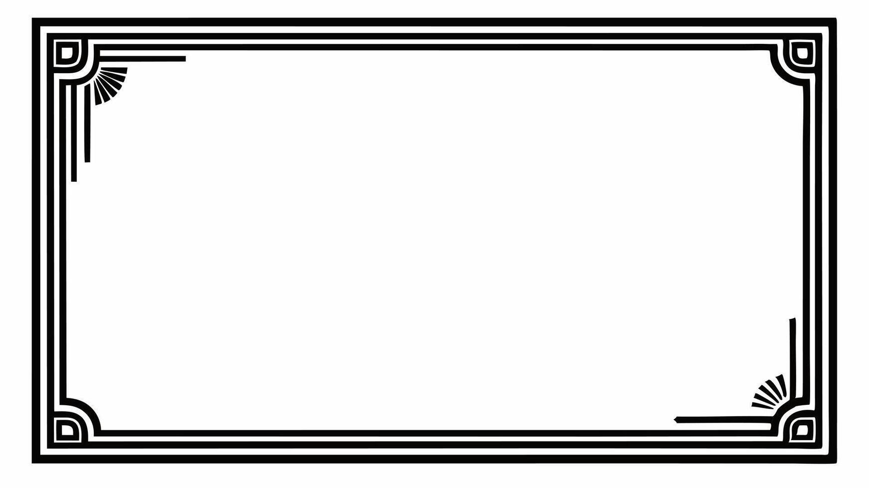 A black and white square frame with a border vector