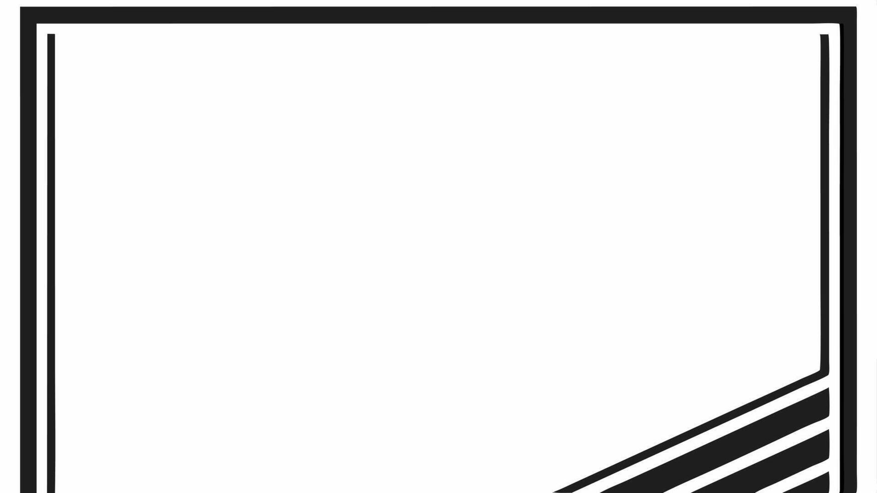 A black and white square frame with a white border vector