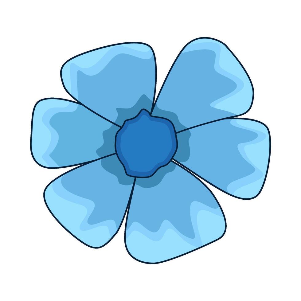 blue flower illustration vector