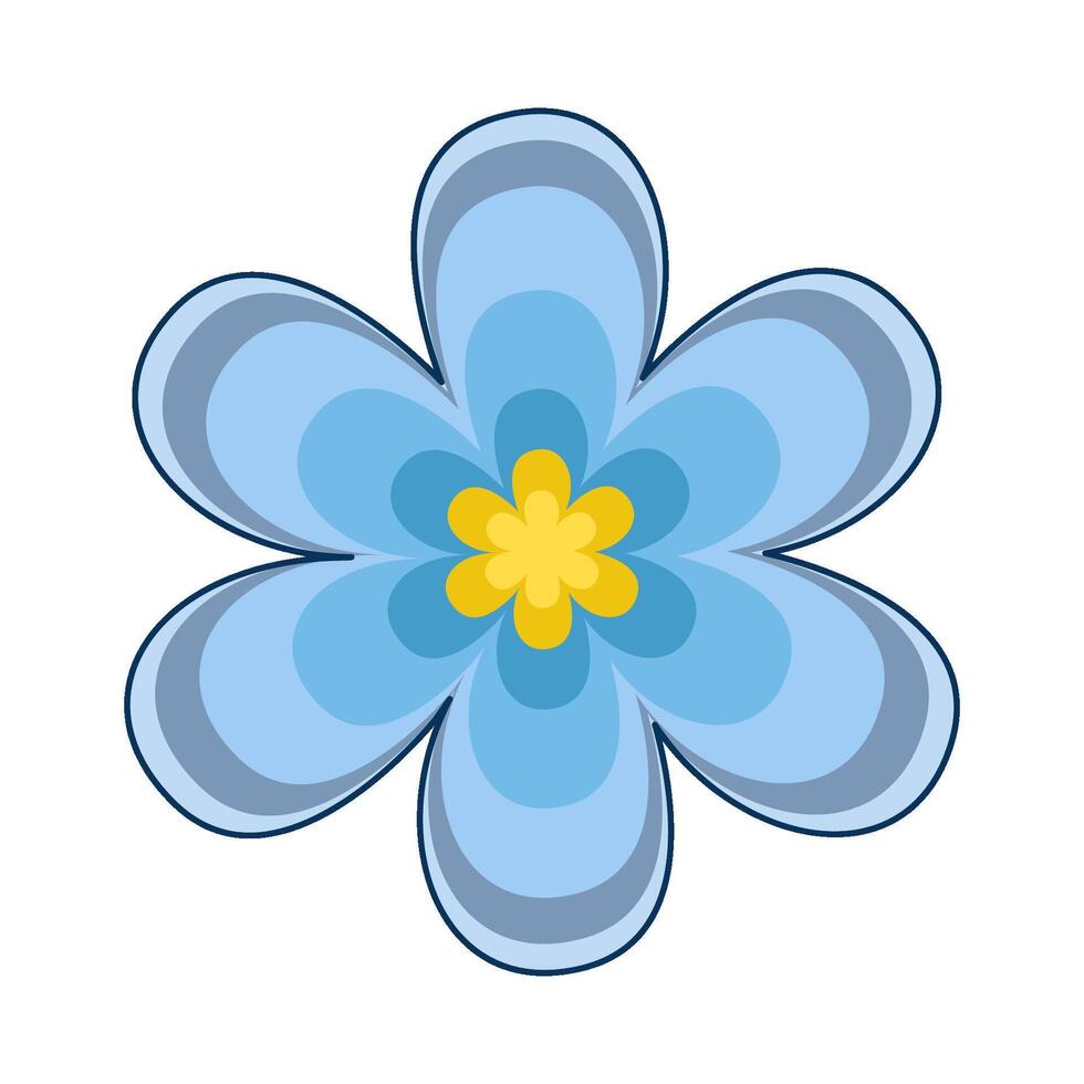 illustration of blue daisy flower vector