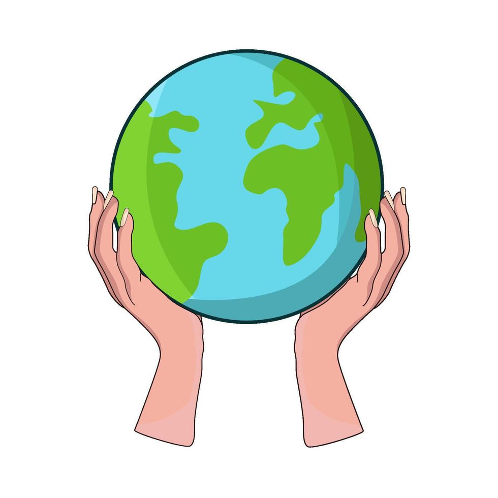 illustration of save earth vector