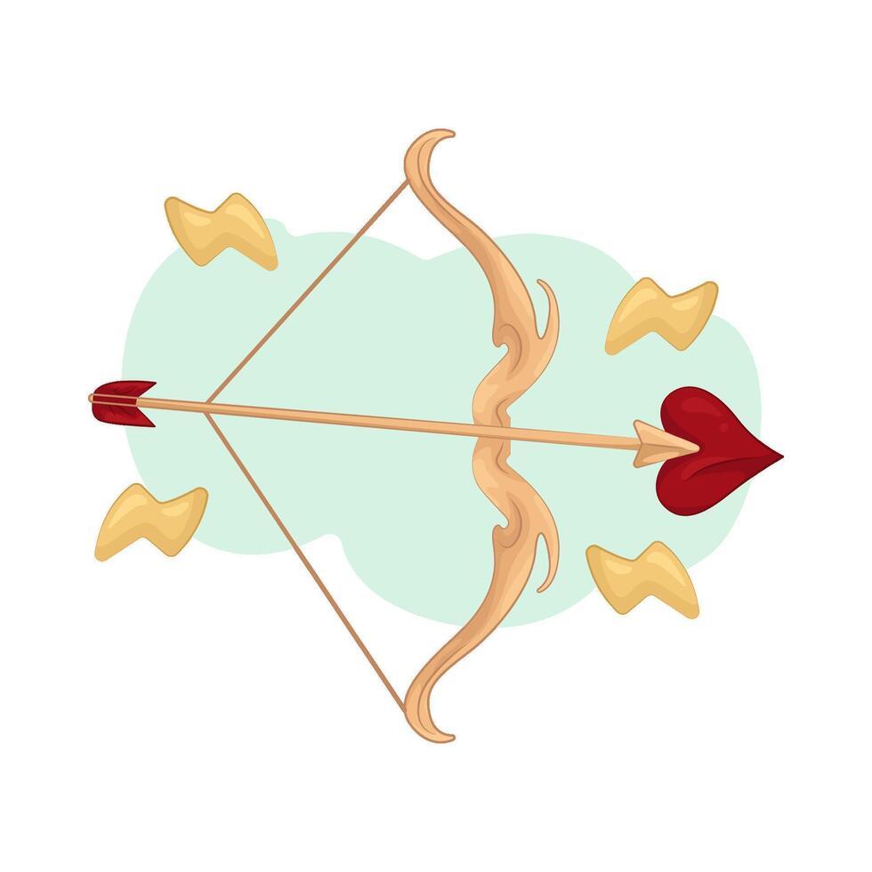 heart arrow illustration vector