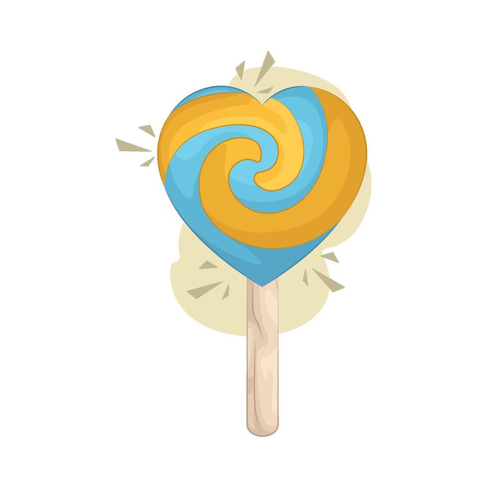 Heart Shaped Lollipops illustration vector