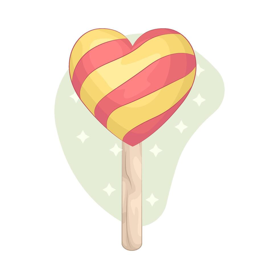 Heart Shaped Lollipops vector