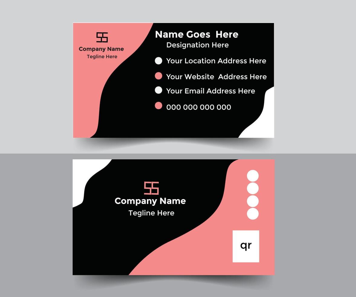 Clean professional business card template vector