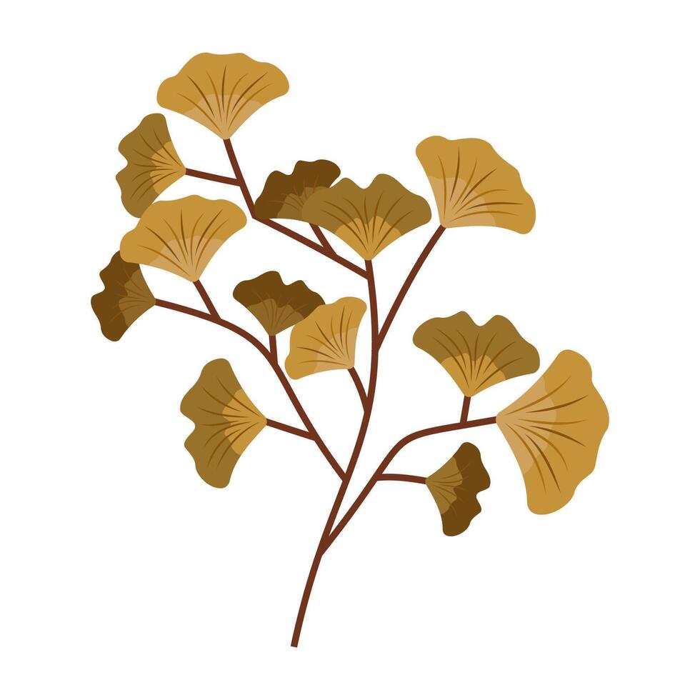 Draw autumn leaves For fall autumn season flat style vector