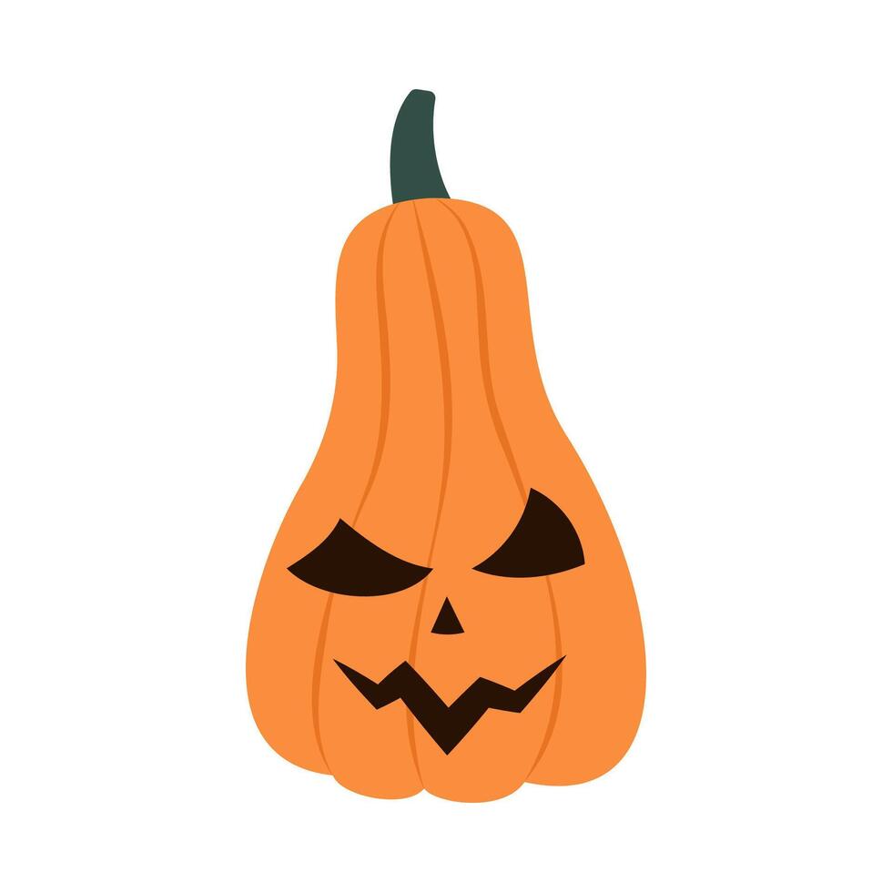 Scary pumpkins. Spooky design for Halloween. Cute jack o lantern with different face expressions. vector