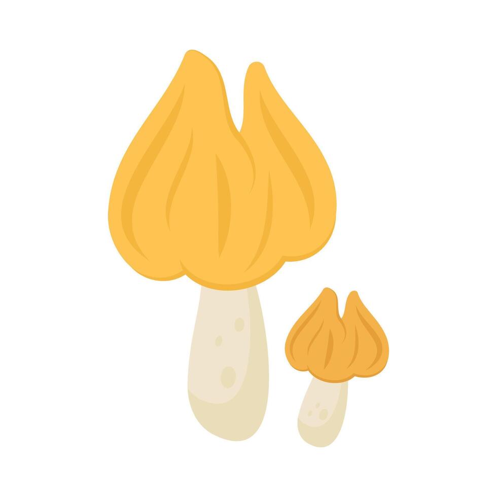 Cute bright colors of mushroom icon. Food, autumn, and spring. Nature. vector