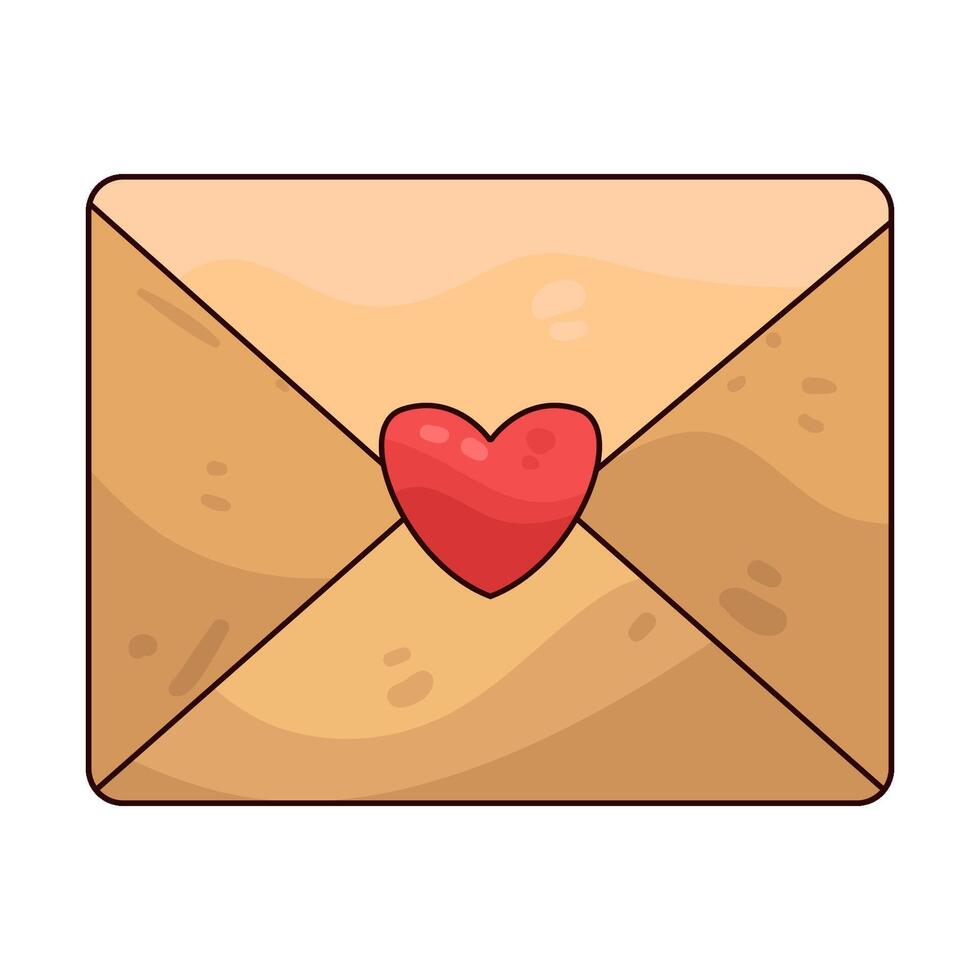 illustration of love letter vector