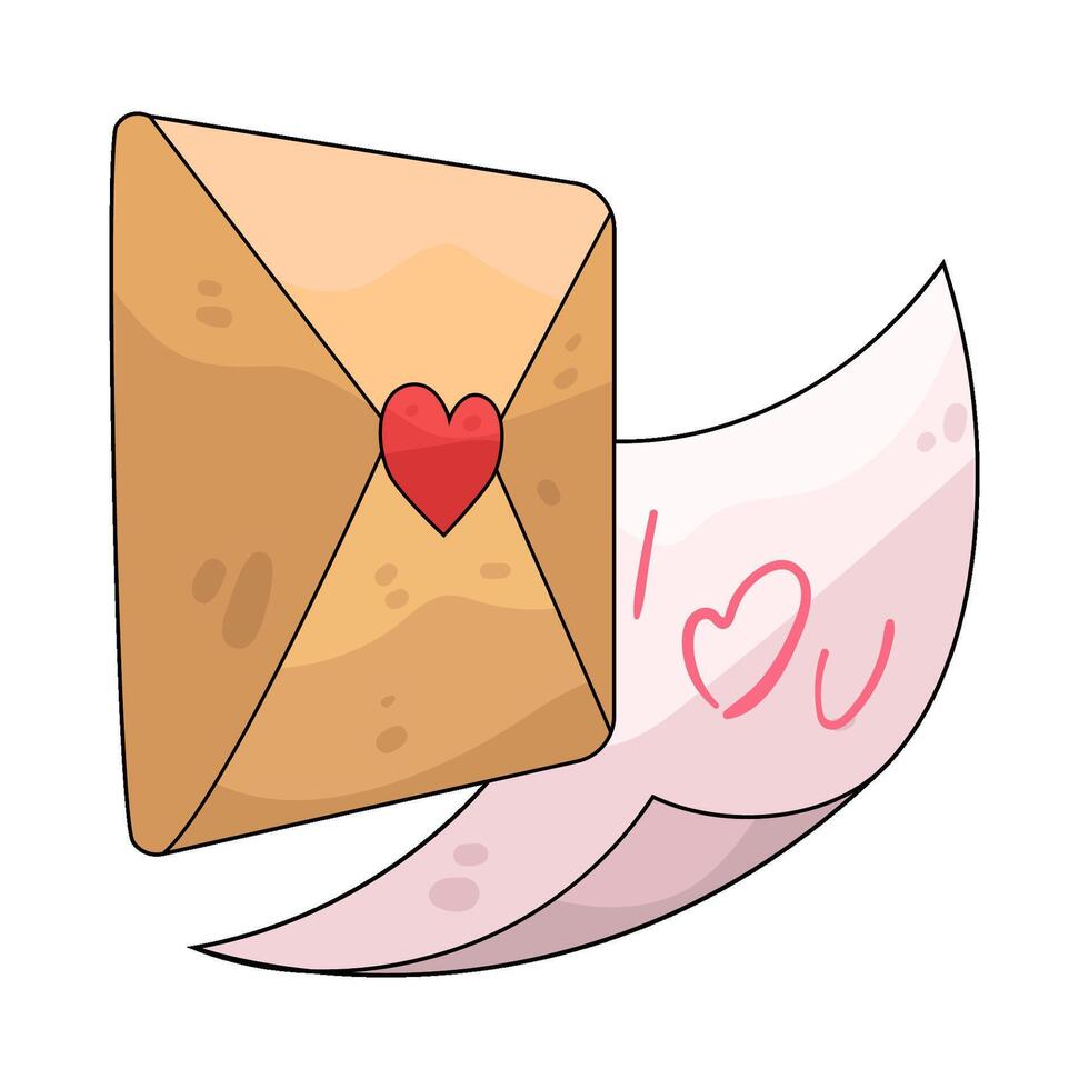 A Love Letter illustration vector