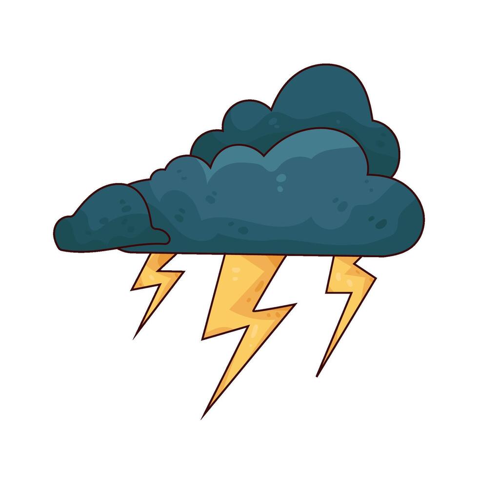 illustration of thunderstorm vector