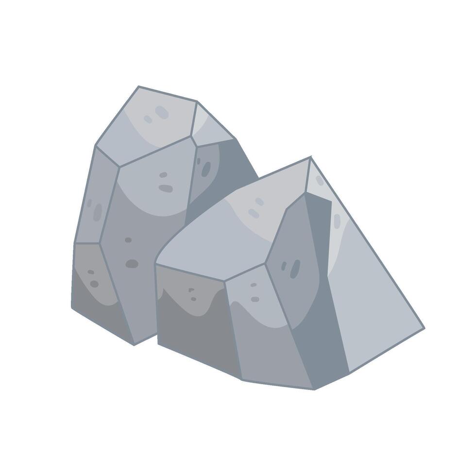 Illustration of rock stone boulder vector