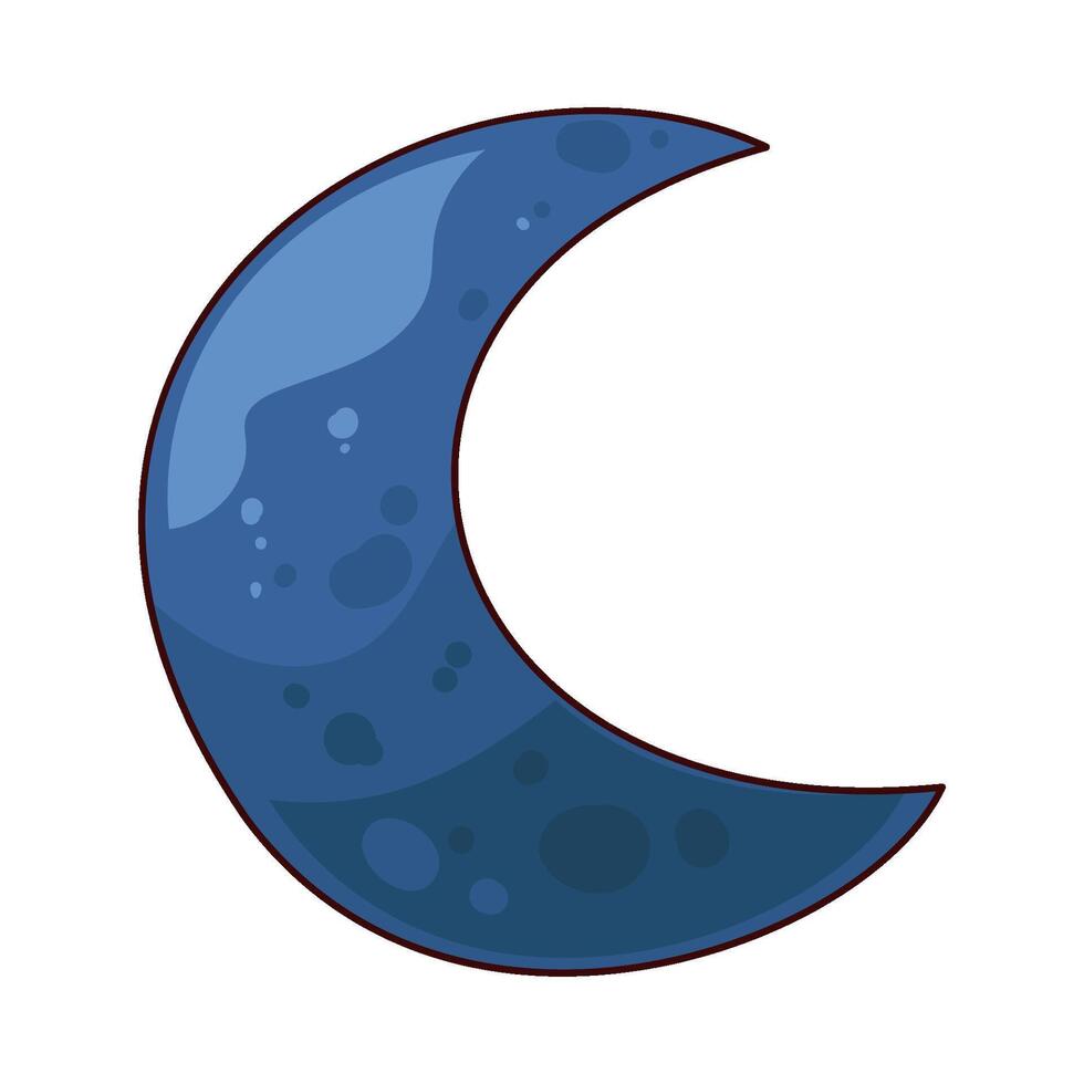 illustration of crescent moon vector