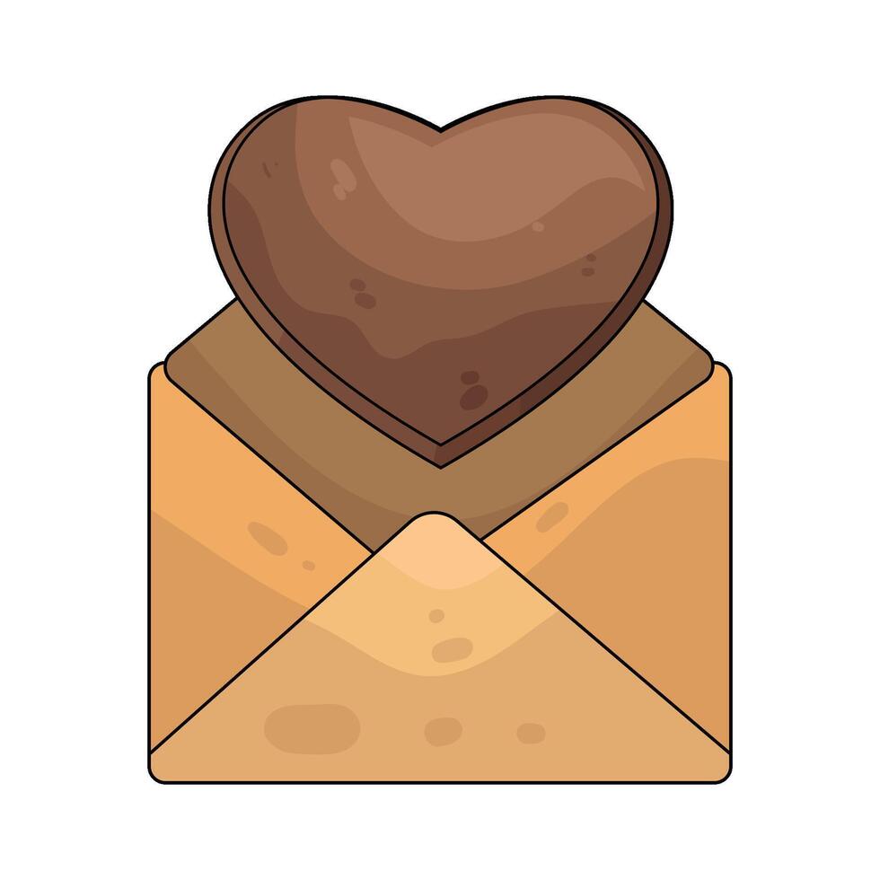 heart chocolate illustration vector
