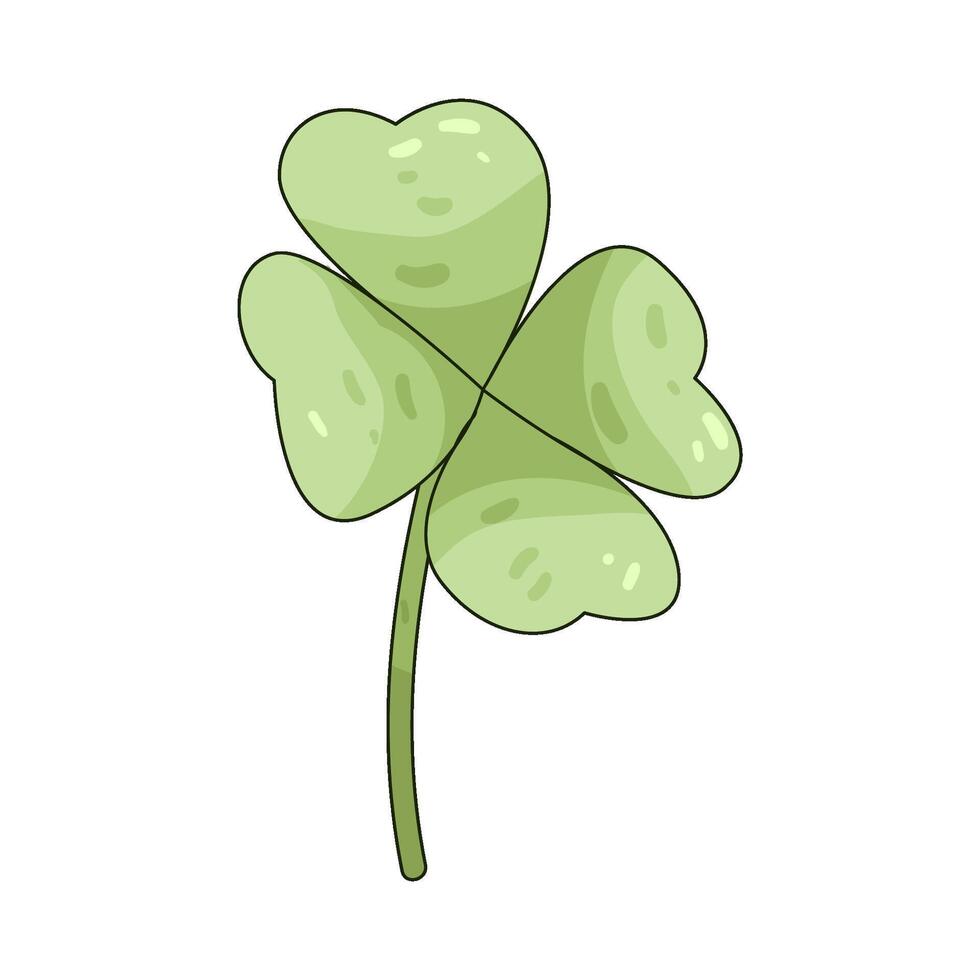 Illustration of clover leaf vector