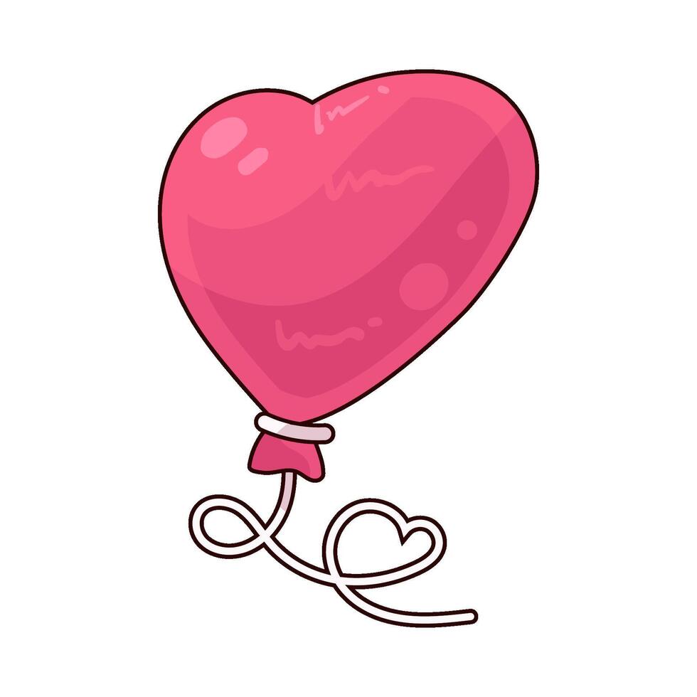 Flying Heart Balloon vector