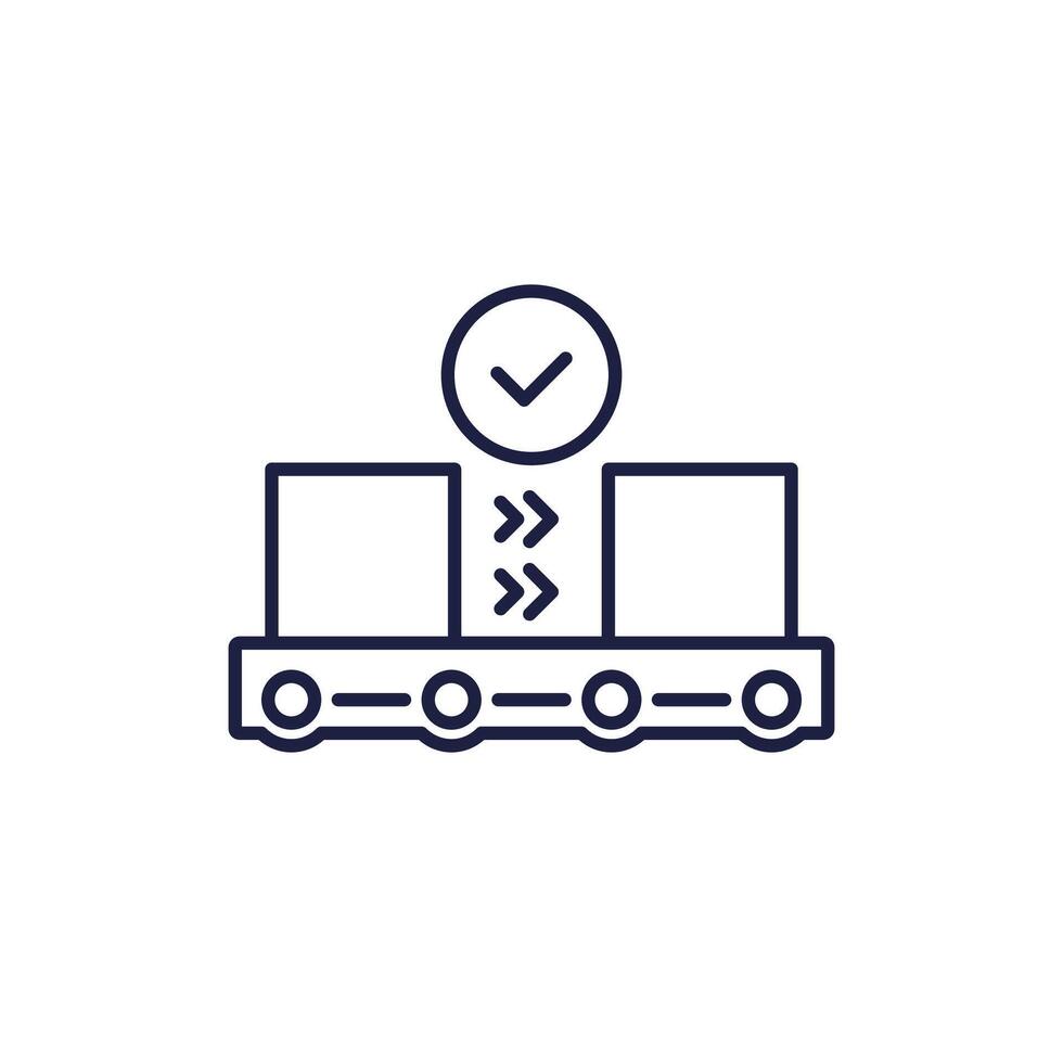 quality control in production line icon vector