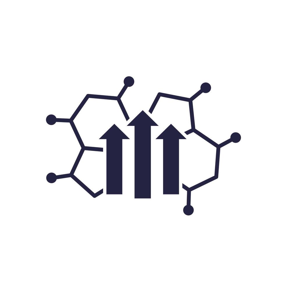 hormonal boost icon on white, hormone booster vector