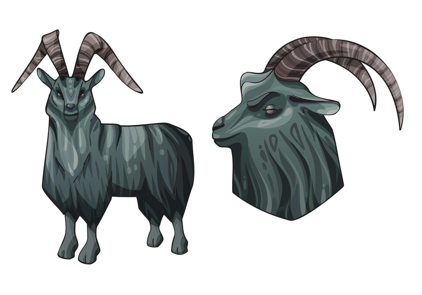 Illustration of an Irish goat vector