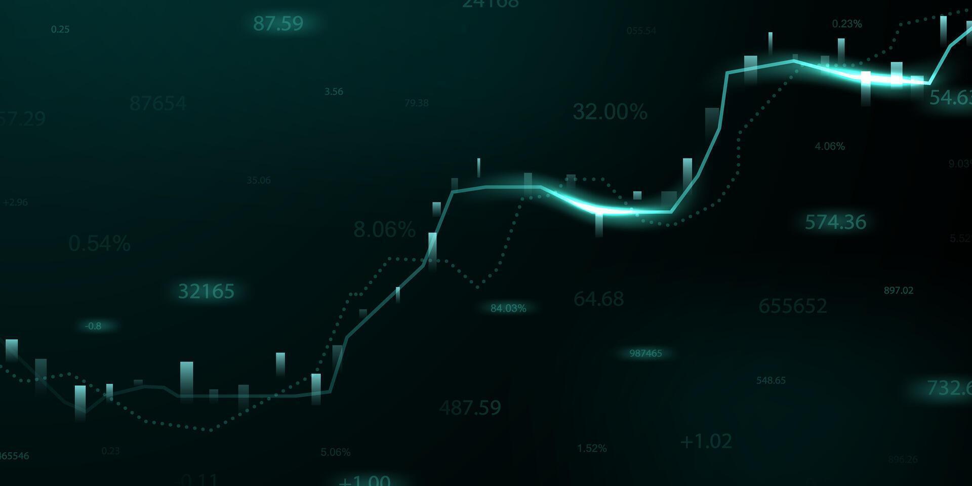 business illustration design Stock market charts or Forex trading charts for business and finance ideas. vector