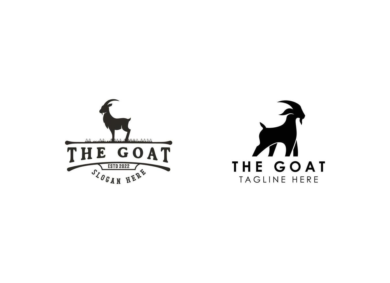 Goat farmer logo design vector