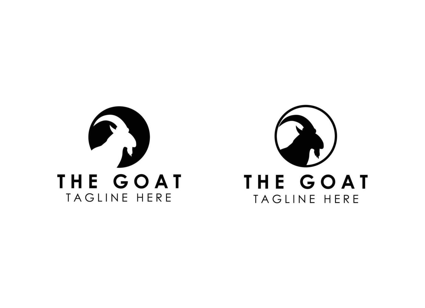 Head goat logo design vector