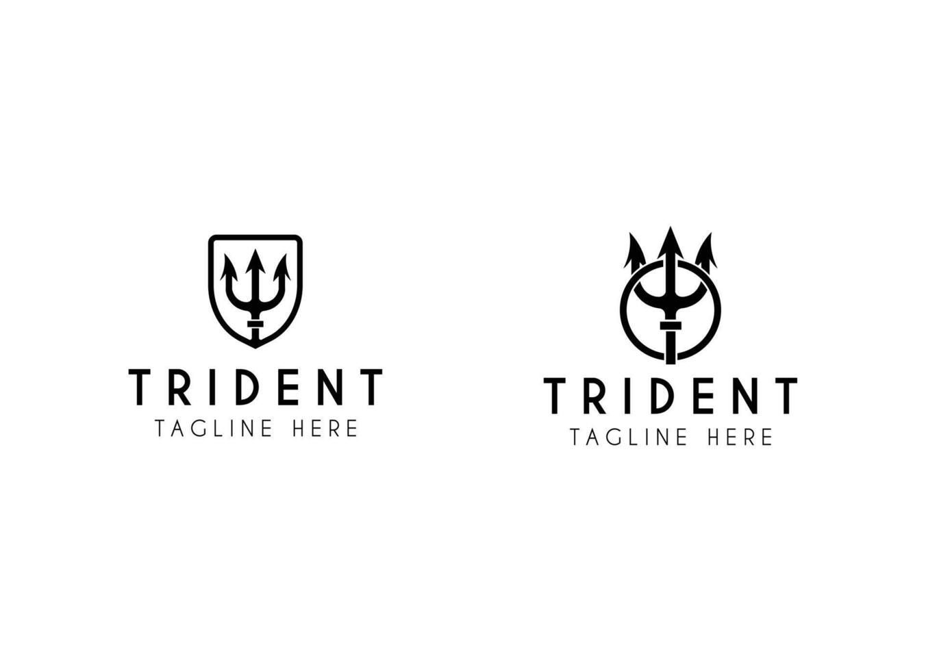 Vintage Trident Poseidon on white background vector