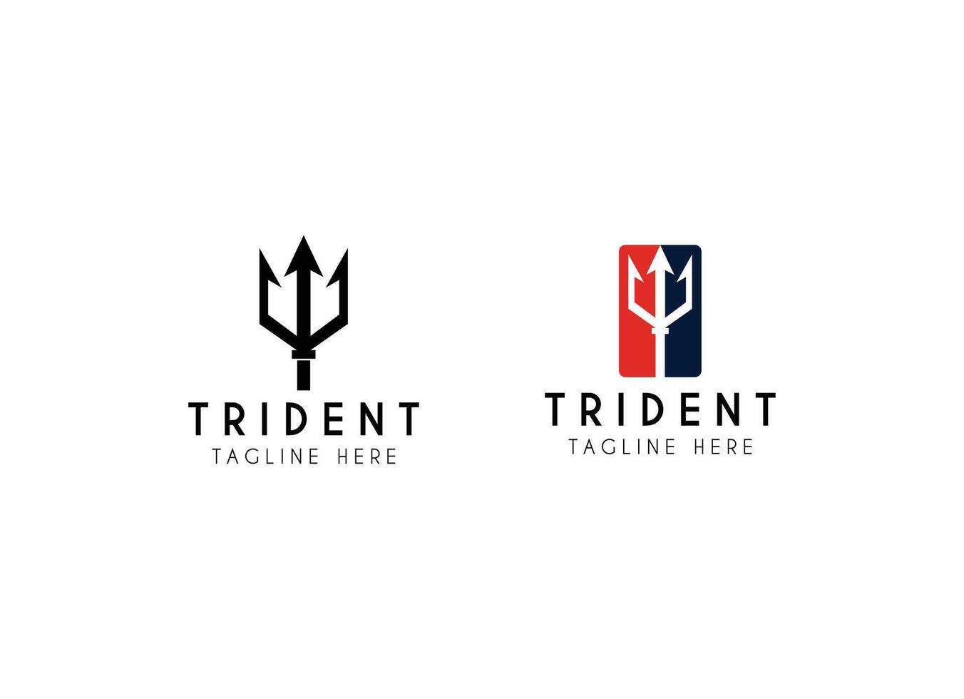 Poseidon sign logo design vector