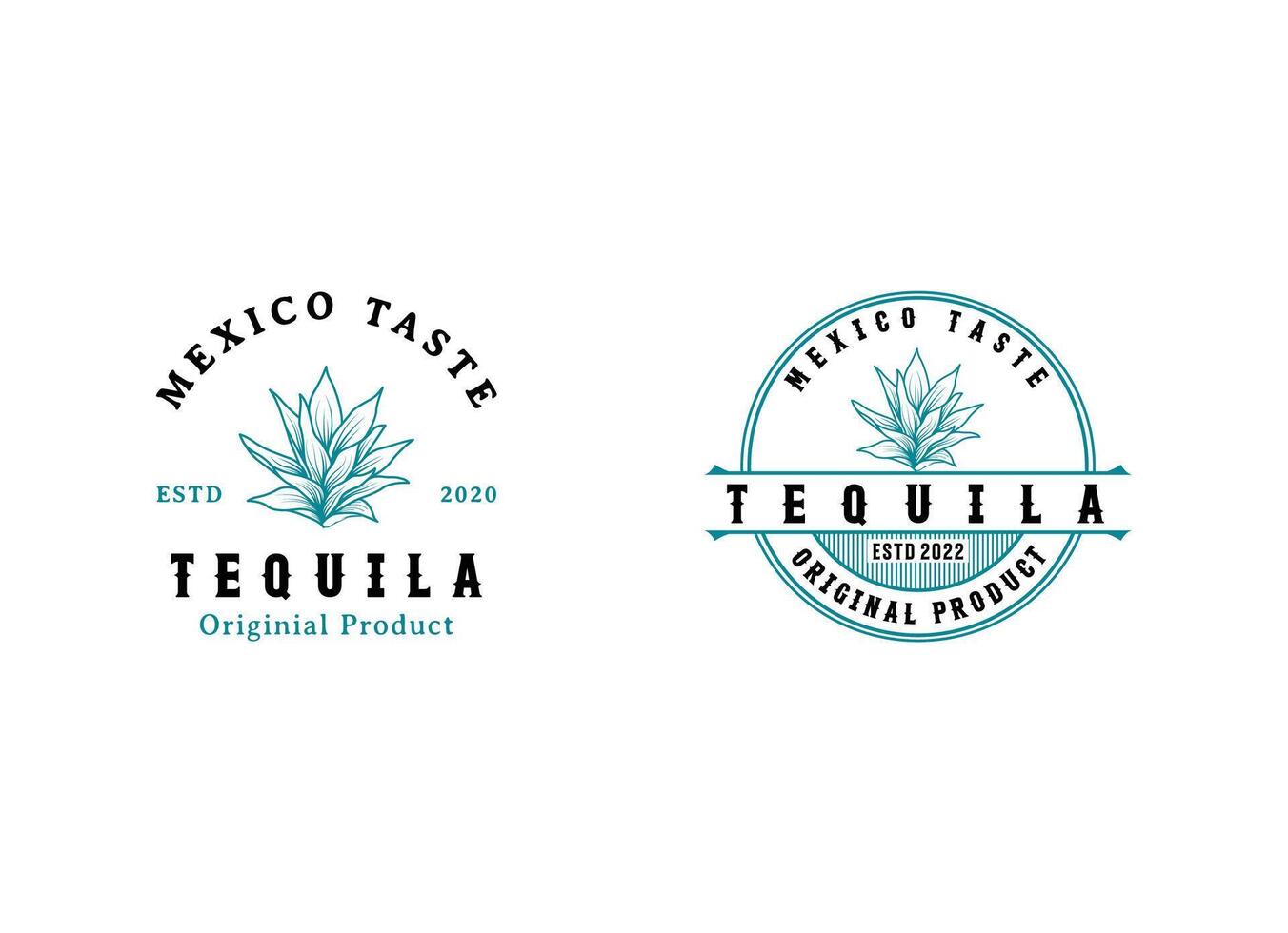 Tequila Drink Vintage Label Logo Design vector