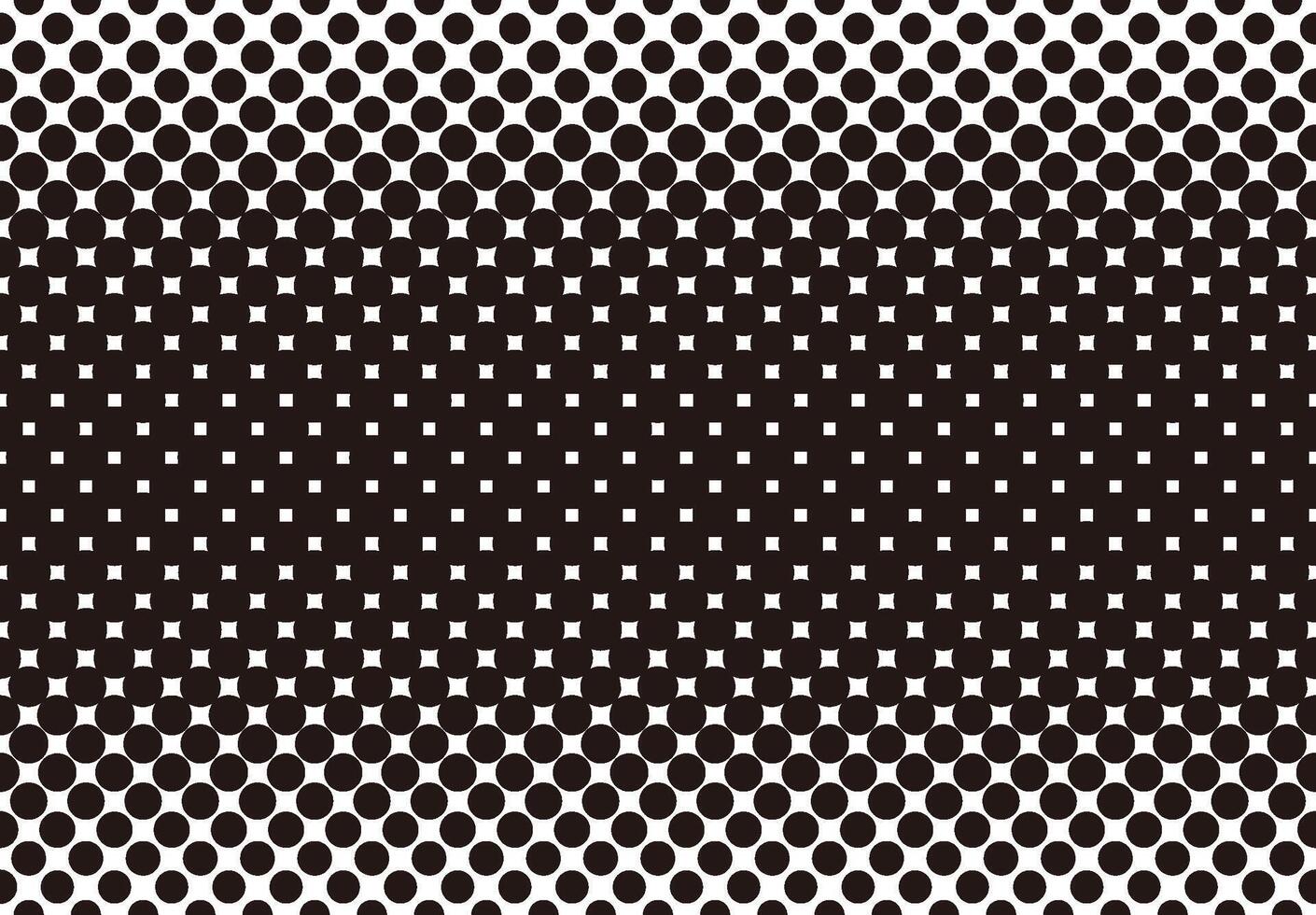 Monochrome Seamless Halftone Pattern. Horizontally Repeatable. vector
