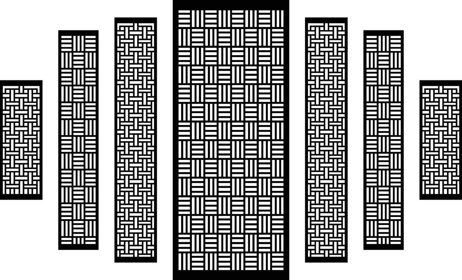 Laser and cnc cutting panels template. Decorative die cut pattern vector