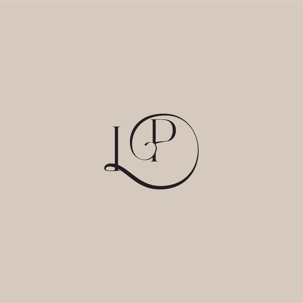 dinamyc curvy initial concept monogram wedding logo letter elegant and luxury style IP vector