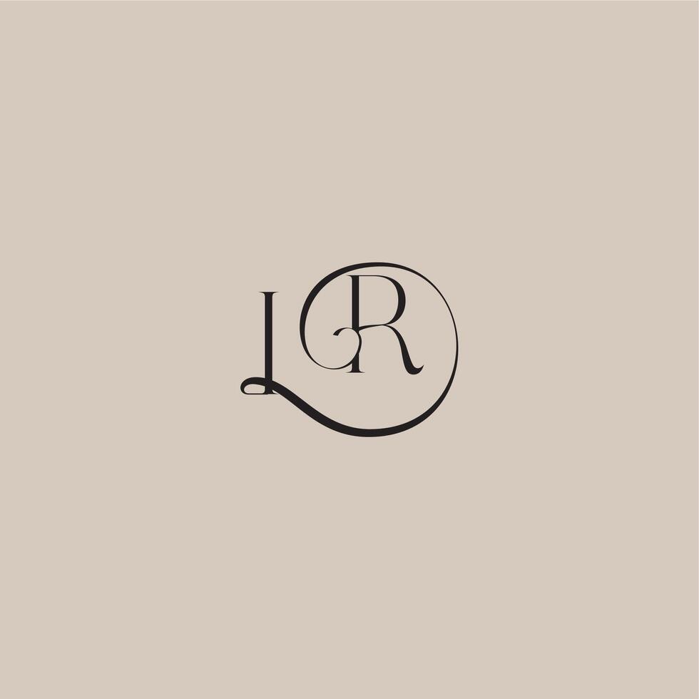 dinamyc curvy initial concept monogram wedding logo letter elegant and luxury style IR vector