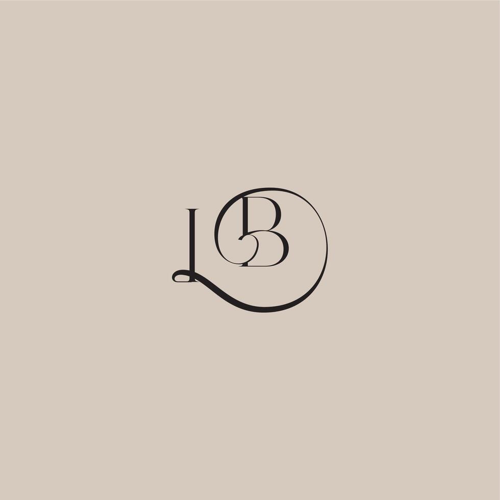 dinamyc curvy initial concept monogram wedding logo letter elegant and luxury style IB vector