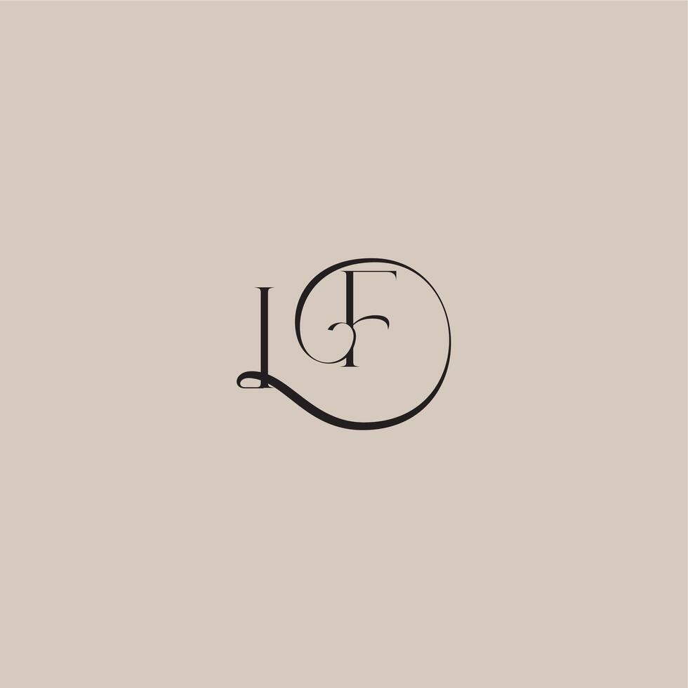 dinamyc curvy initial concept monogram wedding logo letter elegant and luxury style IF vector