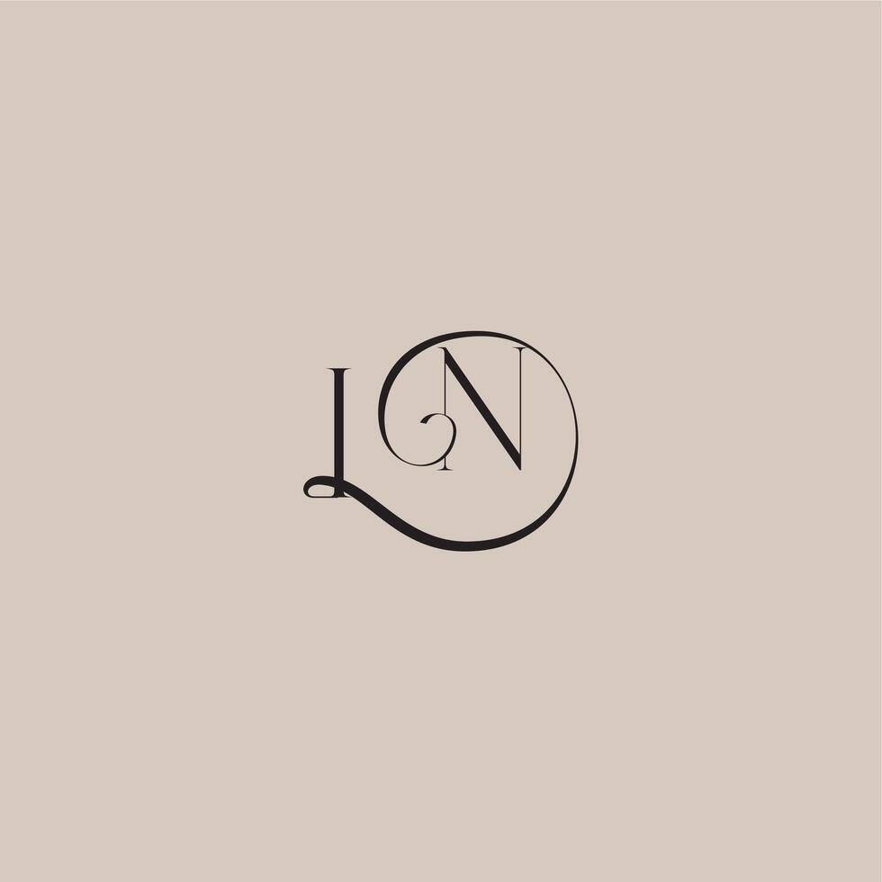dinamyc curvy initial concept monogram wedding logo letter elegant and luxury style IN vector