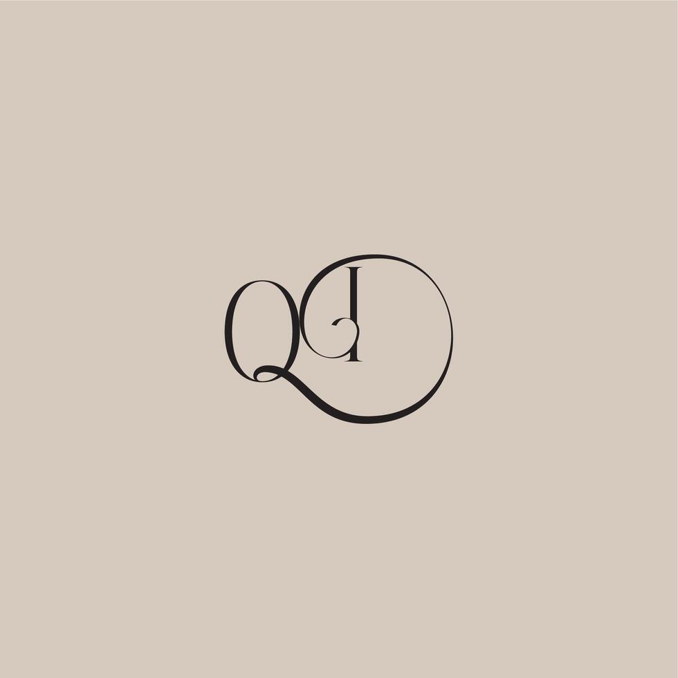 monogram wedding logo elegant and luxury style OI dinamyc curvy initial concept letter vector