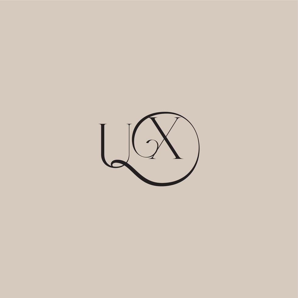 elegant and luxury style UX monogram wedding logo letter dinamyc curvy initial concept vector
